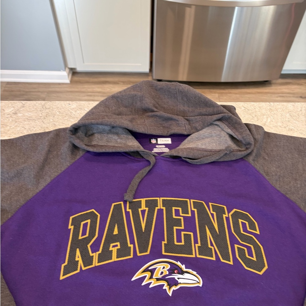 Baltimore Ravens NFL Apparel Purple and Gray  Hoodie-XL - Picture 5 of 6
